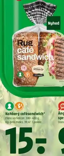 Coop 365 Kohberg cafésandwich tilbud