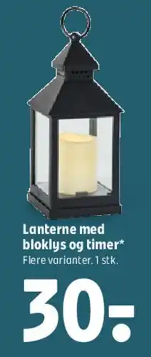 Coop 365 Lanterne med bloklys og timer* tilbud