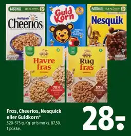 Coop 365 Fras, Cheerios, Nesquik eller Guldkorn tilbud