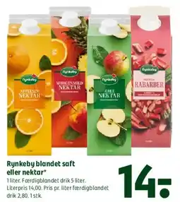 Coop 365 Rynkeby blandet saft eller nektar tilbud