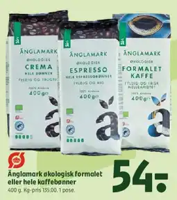 Coop 365 Änglamark økologisk formalet eller hele kaffebønner tilbud