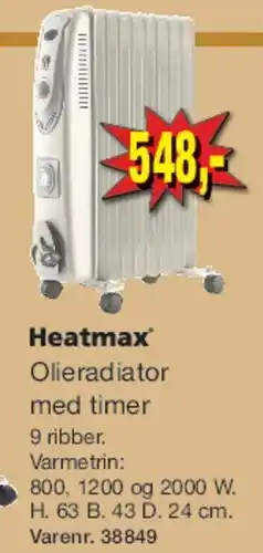 Harald Nyborg Olieradiator (mellemstor) tilbud