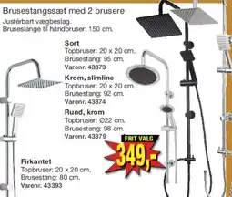 Harald Nyborg Brusestangsæt med 2 brusere tilbud