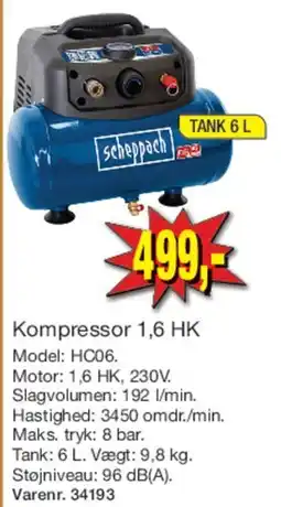 Harald Nyborg Kompressor 1,6 HK tilbud