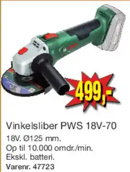 Harald Nyborg Vinkelsliber PWS 18V-70 tilbud