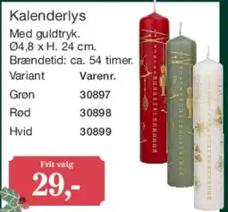 Harald Nyborg Kalenderlys tilbud