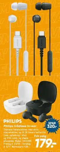 Bilka SPAR Philips trådløse in-ear tilbud