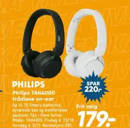 Bilka Philips TAH4000 trådløse on-ear tilbud