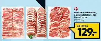 Bilka Danske fadkoteletter, nakkekoteletter eller flæsk i skiver 2,6-2,8 kg tilbud