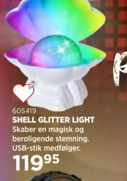 KiDS Coolshop Shell glitter light tilbud