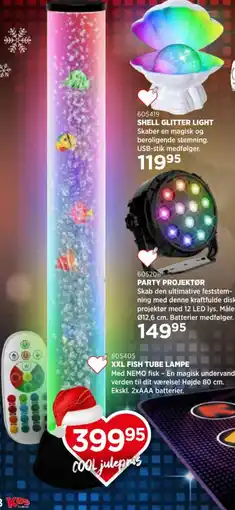 KiDS Coolshop Xxl fish tube lampe tilbud