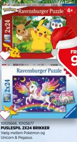 KiDS Coolshop Puslespil 2x24 brikker tilbud