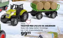 KiDS Coolshop Traktor med lys/lyd og anhænger tilbud