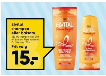 Bilka Elvital shampoo eller balsam tilbud