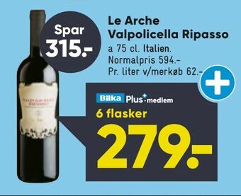 Bilka Le Arche Valpolicella Ripasso tilbud