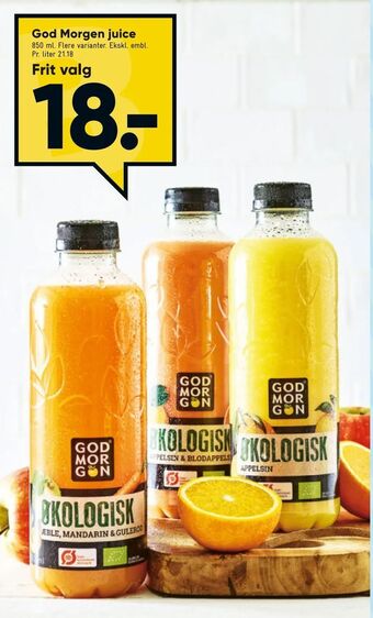 Bilka God Morgen juice tilbud