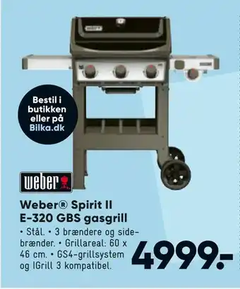 Bilka Weber® Spirit II E-320 GBS gasgrill tilbud
