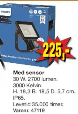 Harald Nyborg ProjectLine LED projektør (stor, med sensor) tilbud