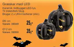 Harald Nyborg Græskar med LED (sort) tilbud