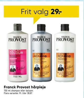 Bilka Franck Provost hårpleje tilbud