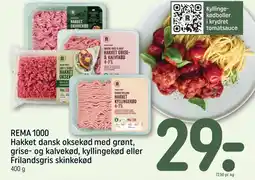 REMA 1000 Rema 1000 Hakket dansk oksekød med grønt tilbud