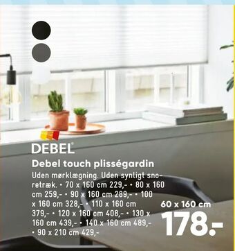 Bilka Debel touch plisségardin tilbud