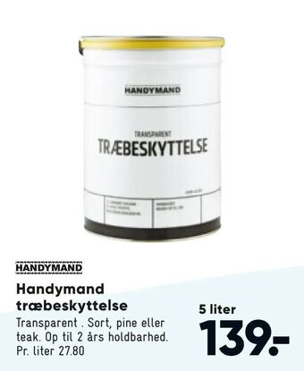 Bilka Handymand træbeskyttelse tilbud