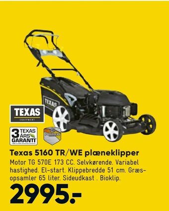 Bilka Texas 5160 TR/WE plæneklipper tilbud