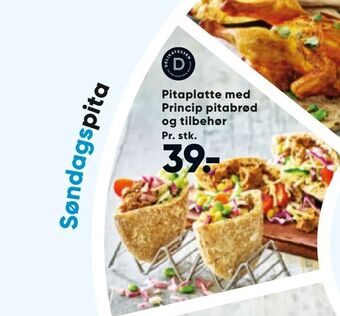 Bilka Pitaplatte med Princip pitabrød og tilbehør tilbud