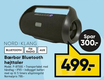 Bilka Bærbar Bluetooth højttaler tilbud