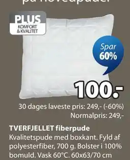 JYSK TVERFJELLET fiberpude tilbud
