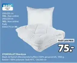 JYSK STORFJELLET fiberdyne tilbud