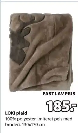 JYSK LOKI plaid tilbud