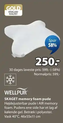 JYSK SKAGET memory foam pude tilbud