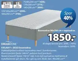 JYSK FJELNA F + EKSO boxmadras tilbud