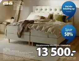 JYSK TONDRA + VOLA elevationsseng tilbud