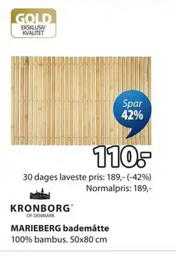 JYSK MARIEBERG bademåtte tilbud