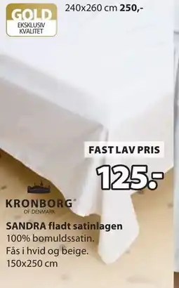 JYSK SANDRA fladt satinlagen tilbud