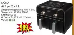 Harald Nyborg SJÖBO Airfryer 2 x 4 L tilbud
