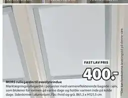 JYSK MORS rullegardin til ovenlysvindue tilbud