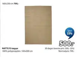 JYSK NATTLYS tæppe tilbud
