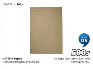 NATTLYS tæppe