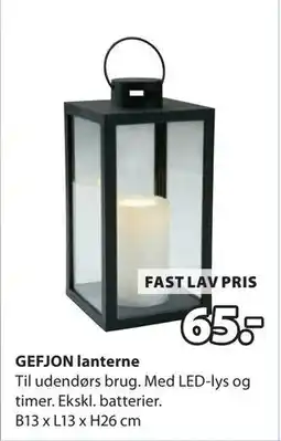 JYSK GEFJON lanterne tilbud