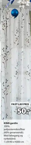 JYSK KINN gardin tilbud