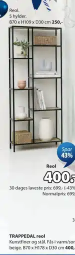 JYSK TRAPPEDAL reol tilbud