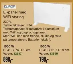Harald Nyborg El-panel med WiFi styring tilbud