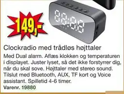 Harald Nyborg Clockradio med trådløs højttaler tilbud