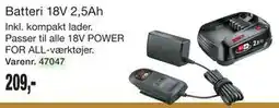 Harald Nyborg Batteri 18V 2,5Ah tilbud