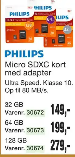 Harald Nyborg Micro SDXC kort med adapter tilbud