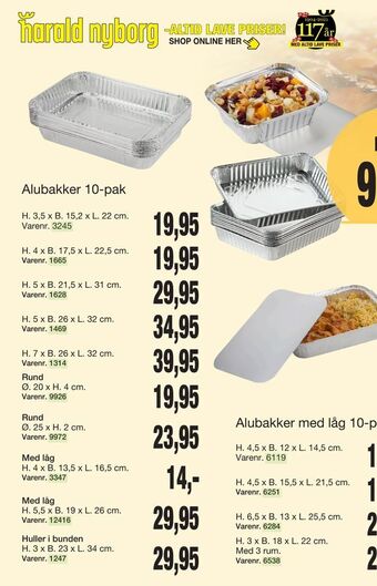 Harald Nyborg Alubakker 10-pak tilbud